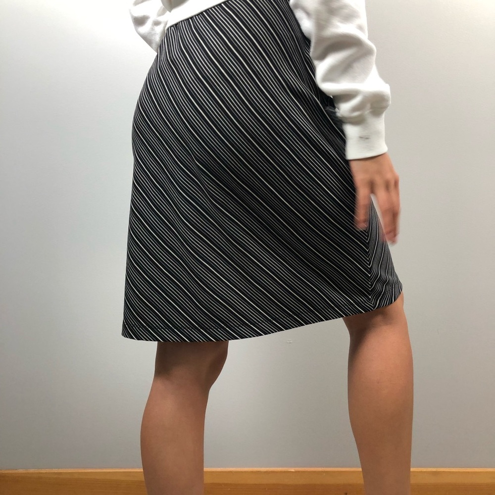 Black and White Striped Skirt